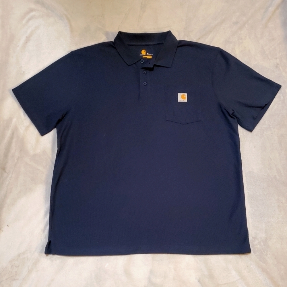 Carhartt Men's Navy Classic Fit Polo Shirt Size XL
